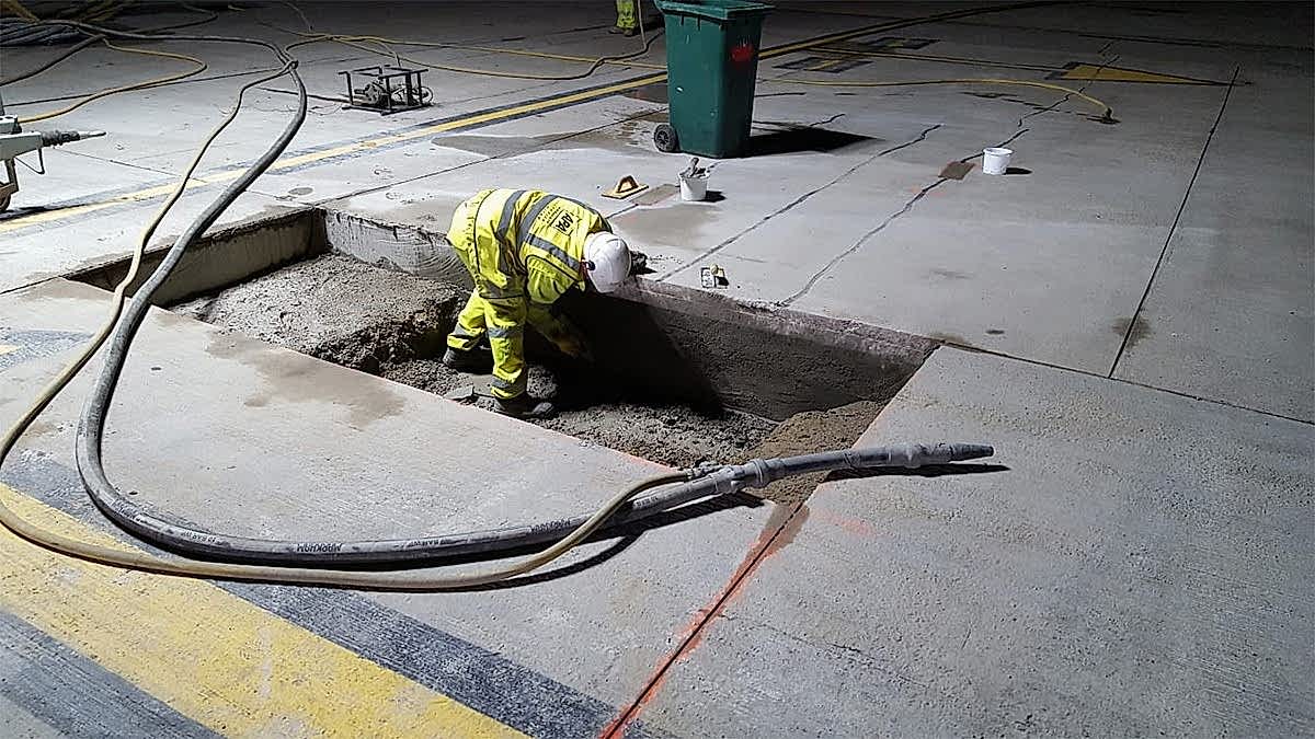 Diamond Stitch Drilling at London City Airport